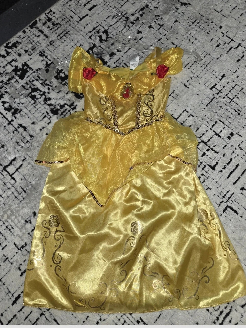 Kids Yellow Princess Costume Dress - Belle Style SIZE 4 / 6x